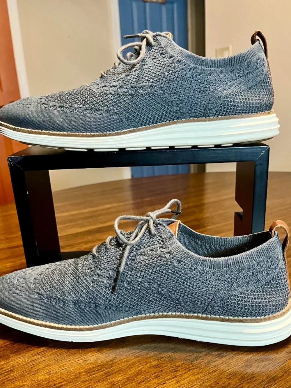 Cole Haan Gray OriginalGrand Wingtip Oxford Stitchlite Shoes Size 10